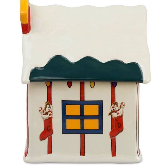 NWT Disney Parks Holiday Cookie Jar | Chip & Dale - Picture 2 of 5